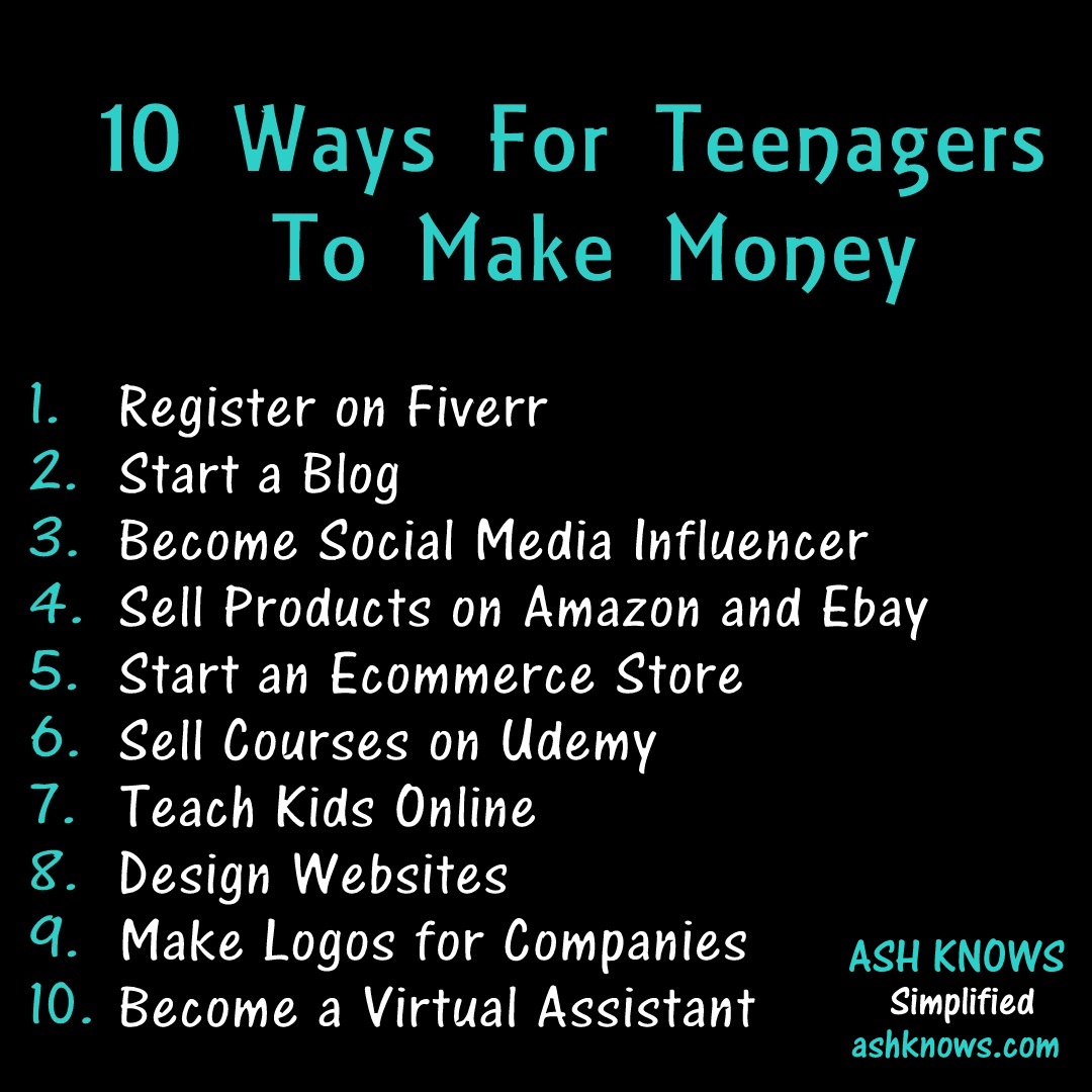 10 Ways to Make Money - ASH KNOWS