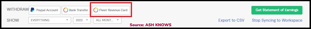 Fiverr Revenue Card - ASH KNOWS