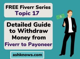 Withdraw Money from Fiverr to Payoneer - ASH KNOWS